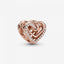 Rose Charm Funkelnde Verschlungene Herzen