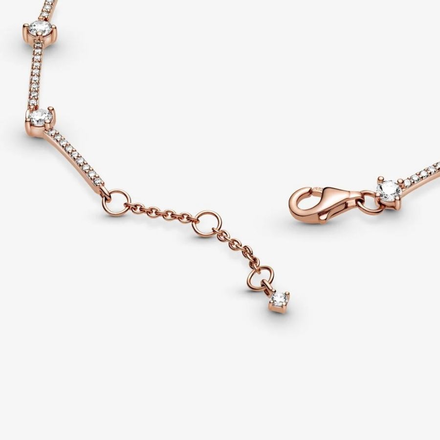 Rose Armband Funkelnde Pavé-Stäbe