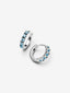 Hellblaue Huggie Ohrringe Sterling-Silber