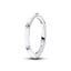 Ring Zirkonia Steine & Emaille Weiss Silber