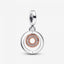Charm-Anhänger Signature Bicolor Logo Kreise Silber 14k Rosé