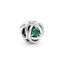 Charm Mai Geburtsstein Royalgrüner Ewigkeitskreis Silber