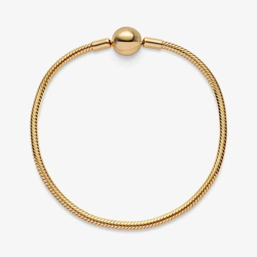 Schlangen-Gliederarmband Vergoldet