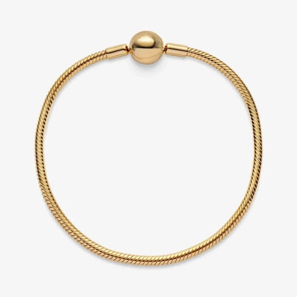 Schlangen-Gliederarmband Vergoldet