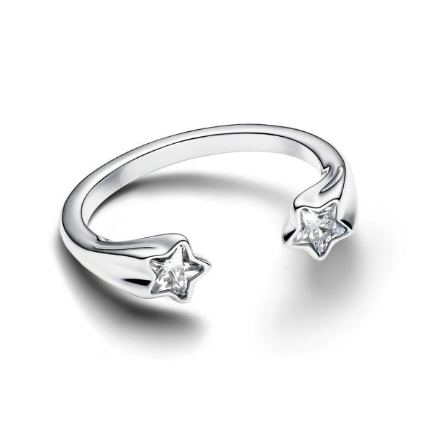 Ring Offen Sternschnuppen Sterling-Silber