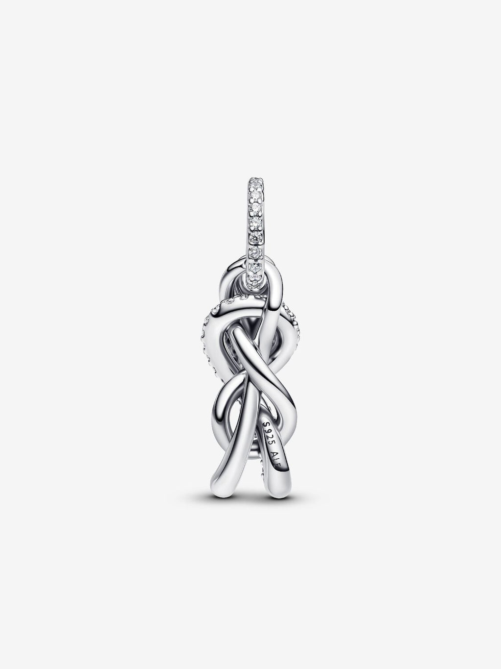 Pavé Unendlichkeitsknoten Charm-Anhänger