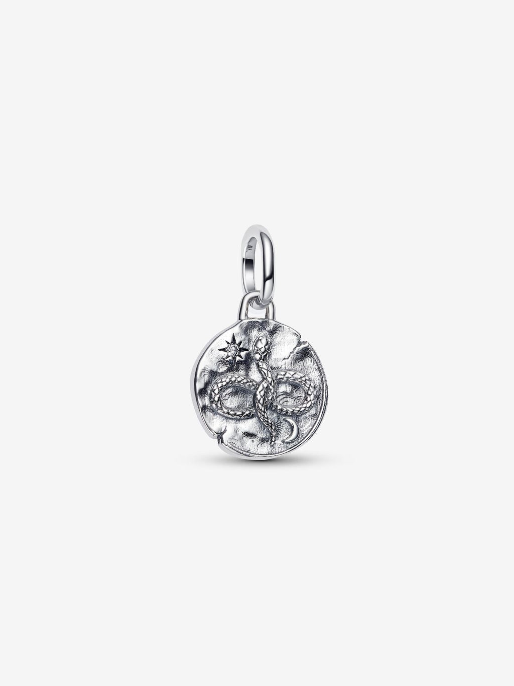 Schlange Unendlichkeitsmedaillon-Charm Sterling-Silber