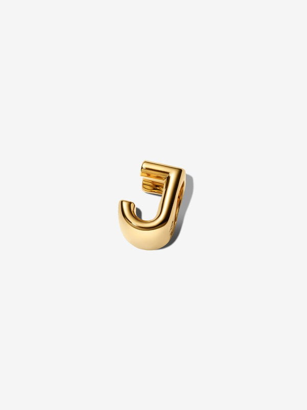 Buchstabe J Alphabet-Mini-Charm 14 Karat Vergoldung