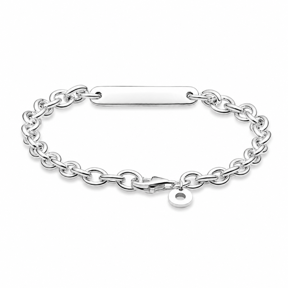 Armband Gravur Plättchen Sterling-Silber