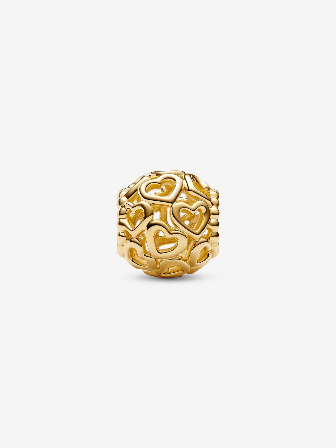 Openwork Heart Charm 14 Karat Vergoldung Zweitbild