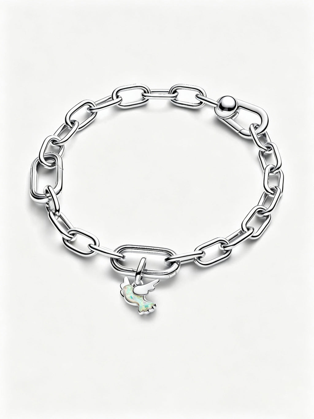 Weiße Taube Mini-Charm-Anhänger Sterling-Silber
