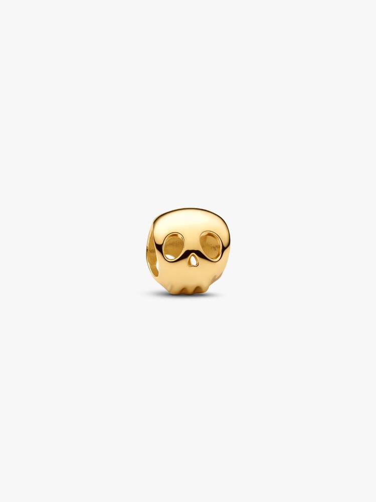 Totenkopf Mini-Charm 14 Karat Vergoldung Hauptbild