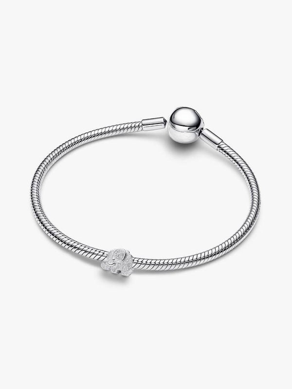 Strukturierter Elefant Mini-Charm Sterling-Silber