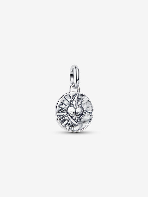 Herz Medaillon-Charm Sterling-Silber