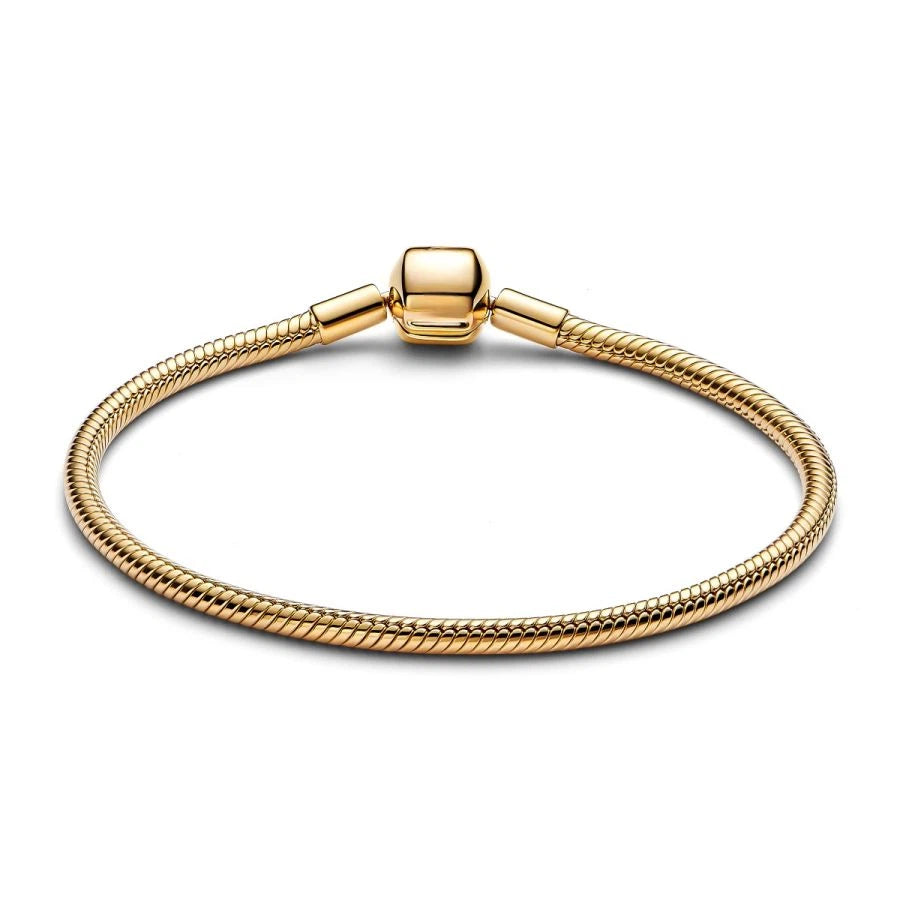 Schlangen-Gliederarmband Kugelverschluss Vergoldet Zweitbild
