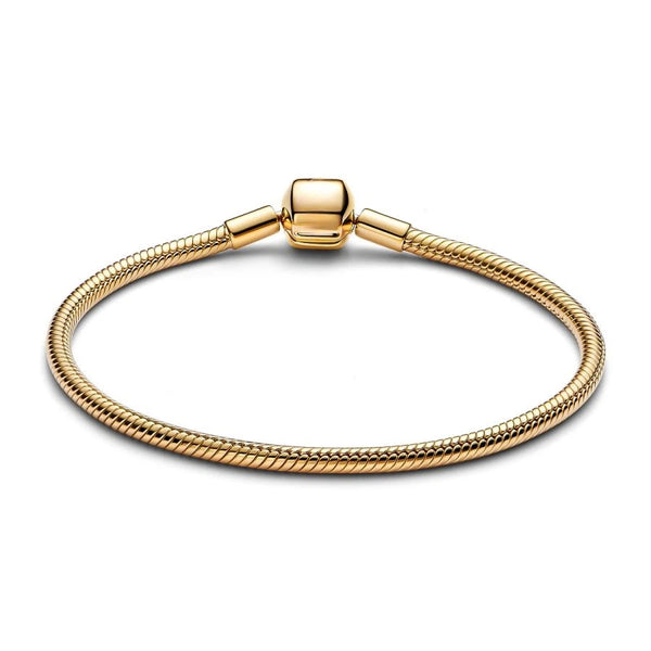 Schlangen-Gliederarmband Kugelverschluss Vergoldet