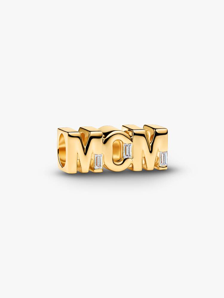 Wendbares Mom Charm 14 Karat Vergoldung