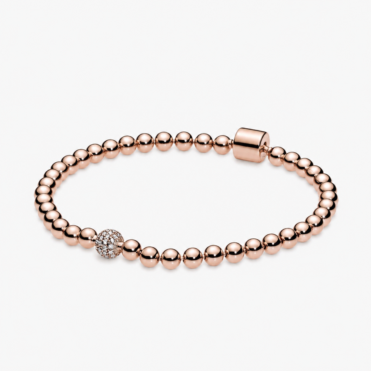 Rose  Armband Kugel & Pavé 14 K Rosévergoldet Hauptbild