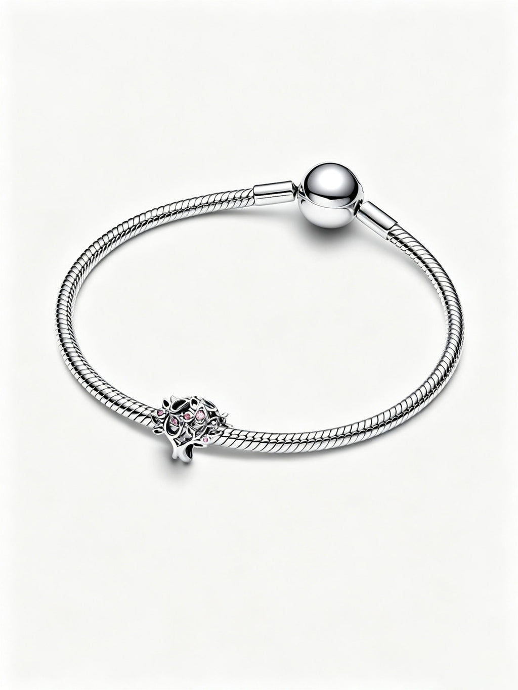 Familienstammbaum Offen gearbeitetes Charm Sterling-Silber