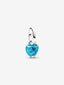 Türkisfarbenes Herz Mini-Charm-Anhänger Sterling-Silber