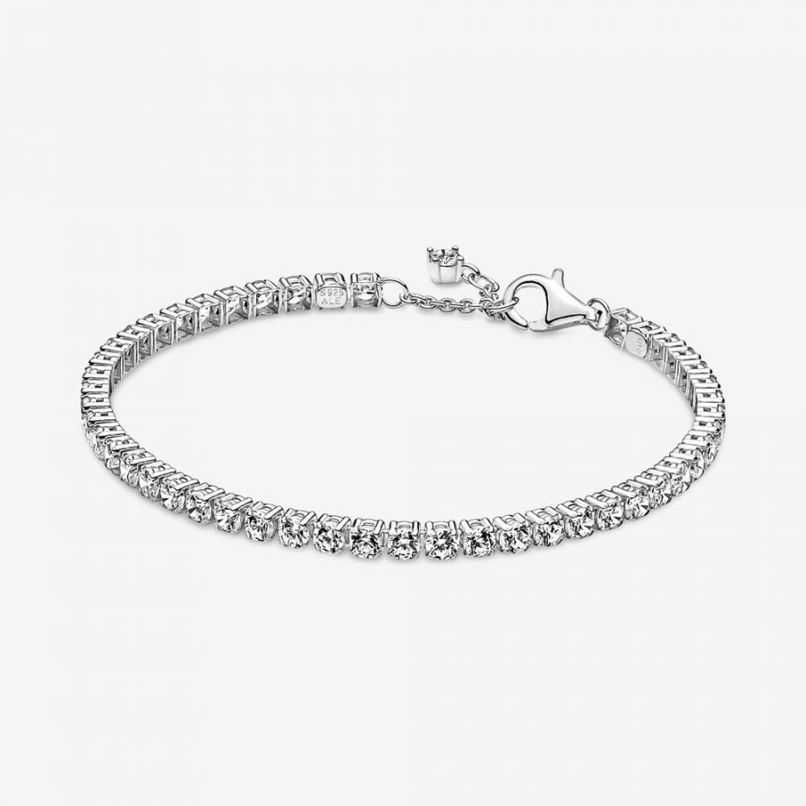 Tennisarmband Funkelnder Zirkonia Sterling-Silber