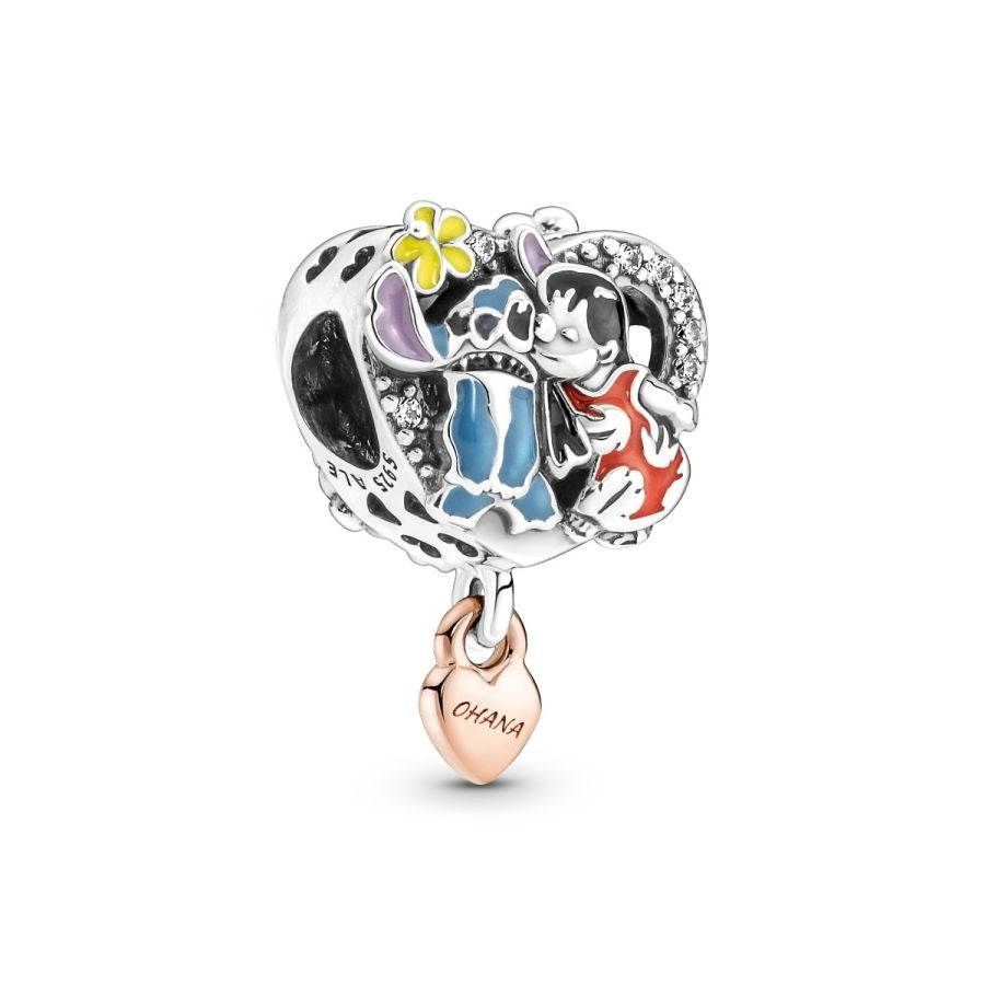Charm Ohana Lilo & Stitch Inspiriertes Silber 14k Rosé Hauptbild