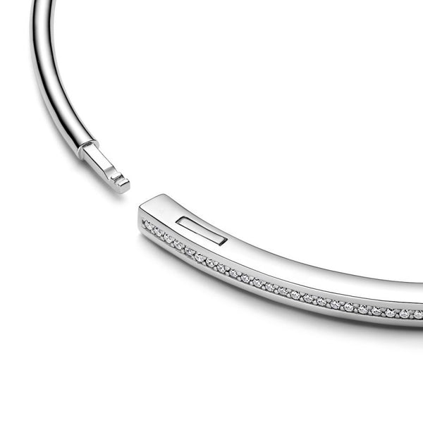 Armreif Signature I-D Pavé Sterling-Silber