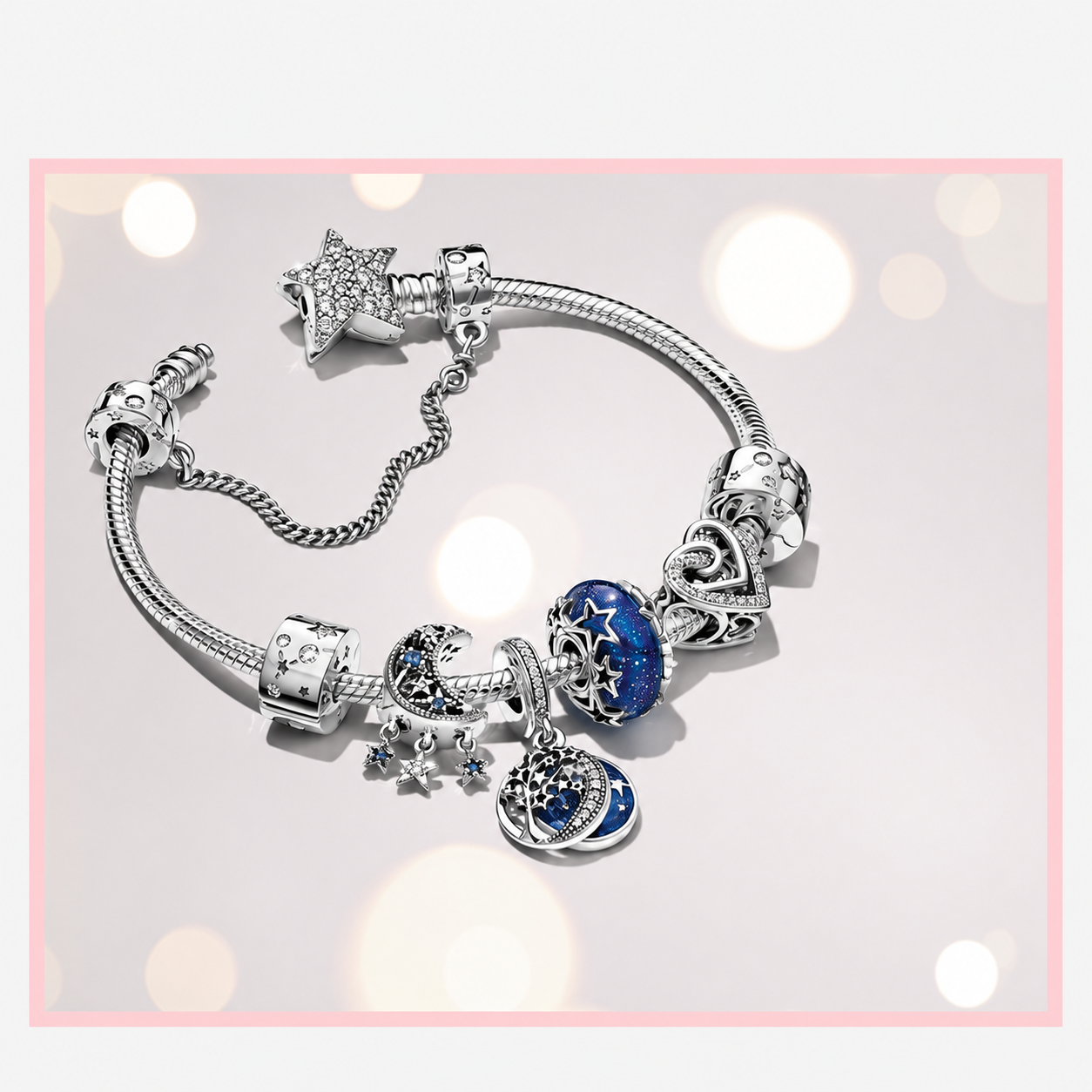 Charm-Anhänger Glückshufeisen Silber