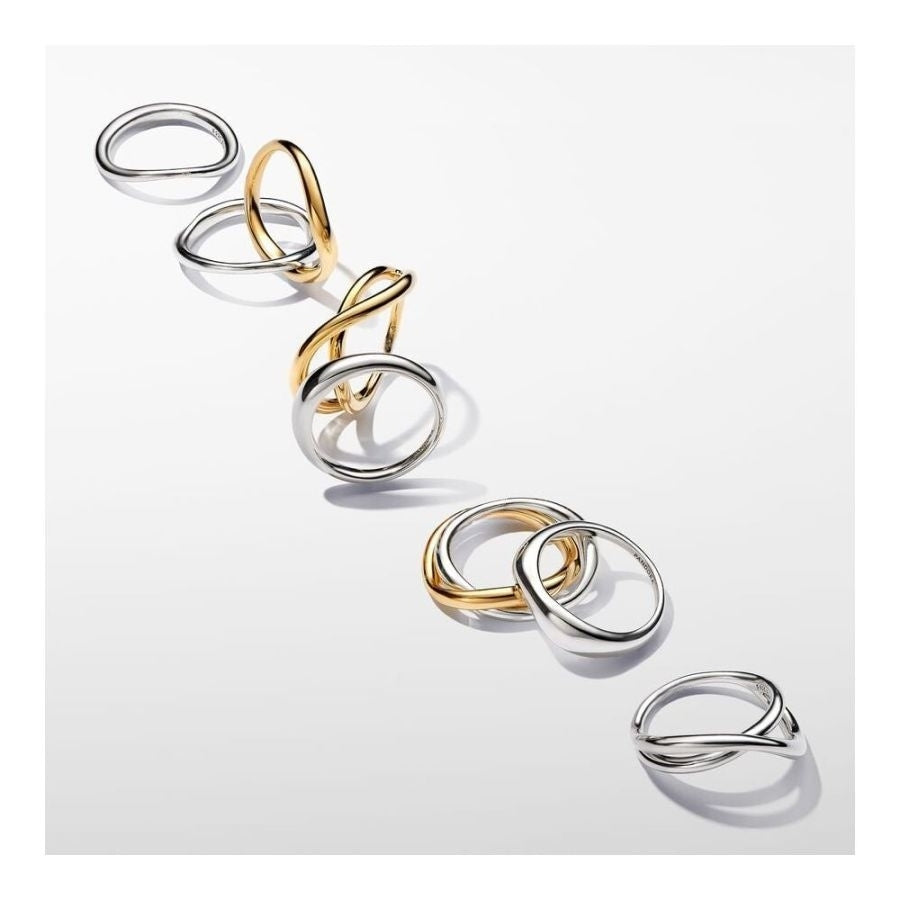 Essence Ring Stacking Geformt Silber
