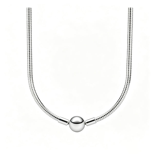 Halskette mit Kugelverschluss Silber