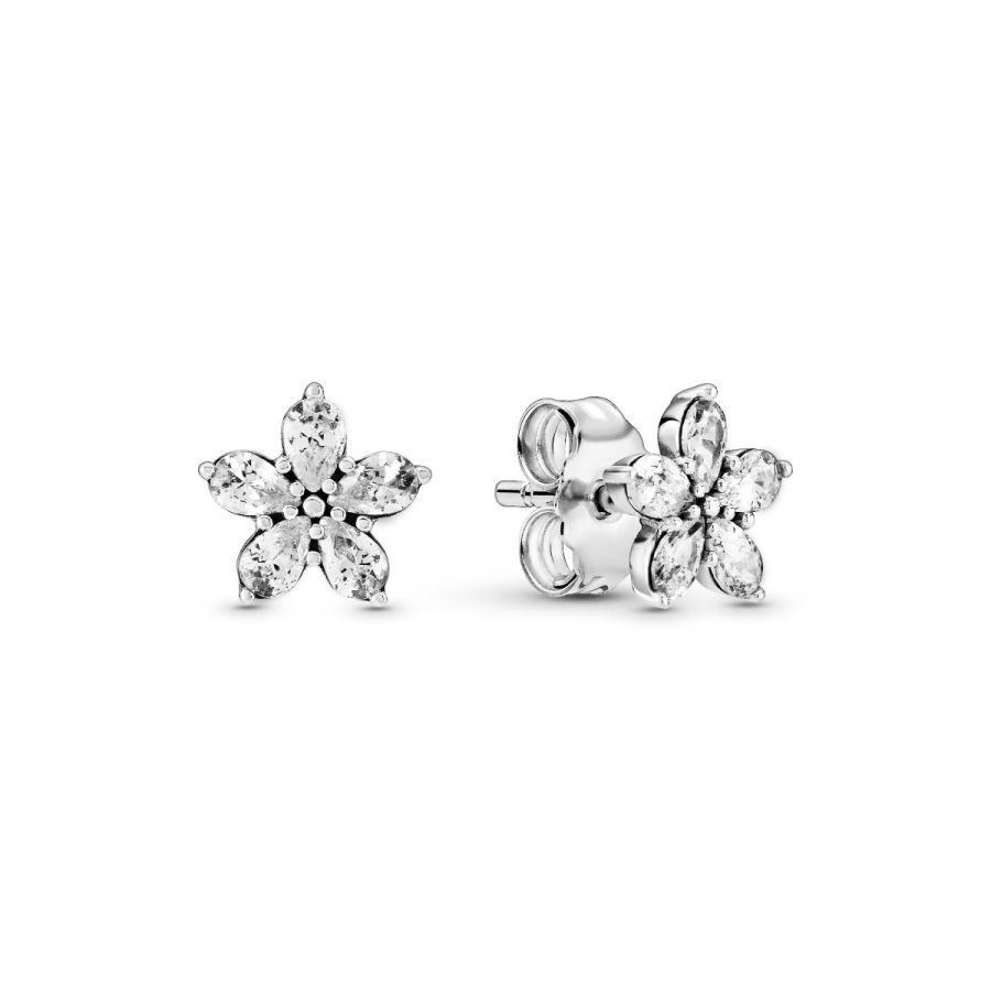 Ohrstecker Ohrringe Funkelnde Schneeflocke Sterling-Silber