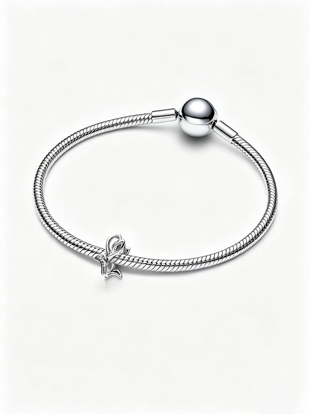Tulpe Offen gearbeitetes Charm Sterling-Silber