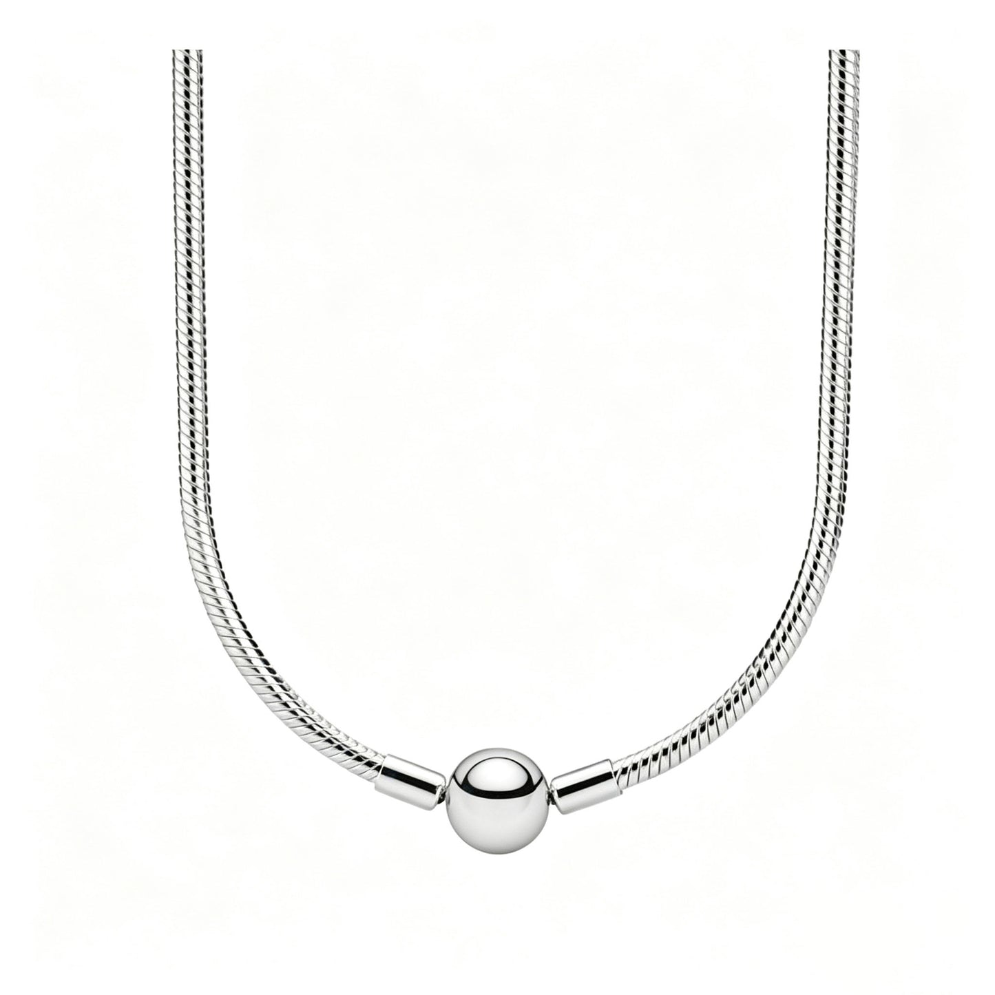 Halskette mit Kugelverschluss Silber
