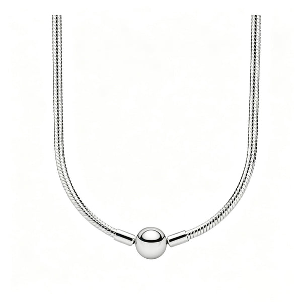 Halskette mit Kugelverschluss Silber