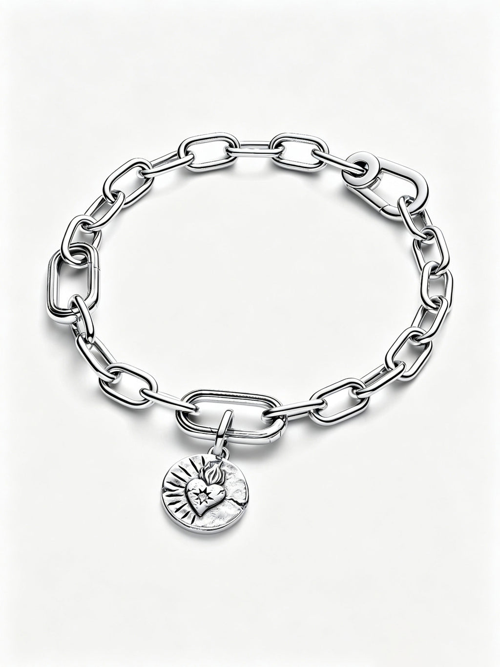 Herz Medaillon-Charm Sterling-Silber