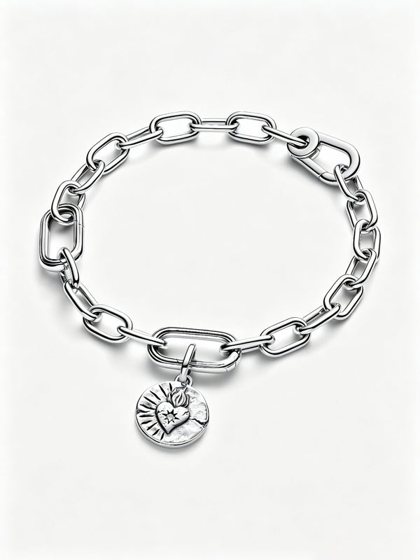 Herz Medaillon-Charm Sterling-Silber