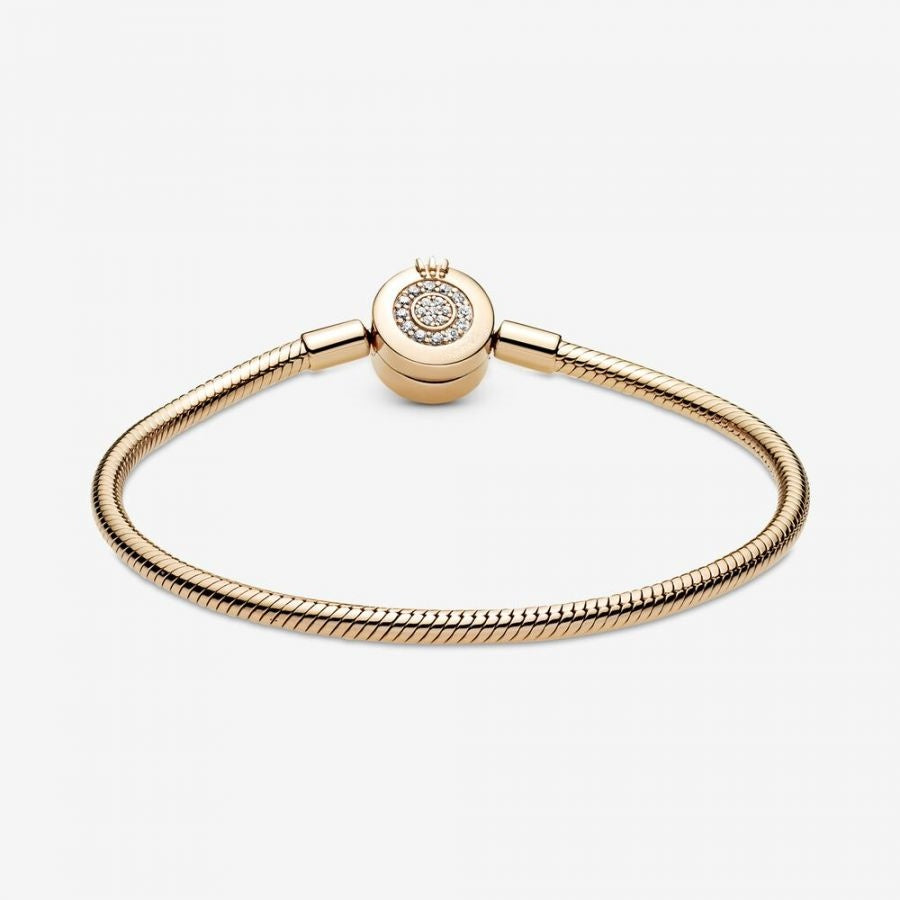 Shine  Schlangen-Gliederarmband Funkelndes Crown O