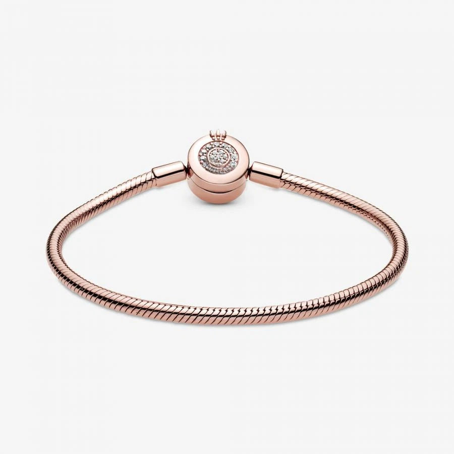 Rose  Schlangen-Gliederarmband Funkelndes Crown O
