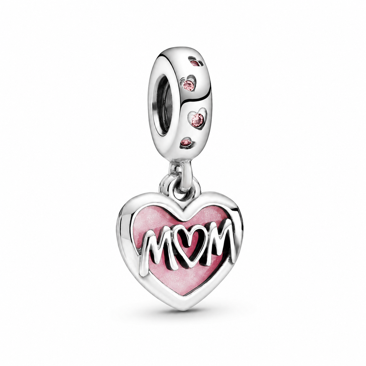 Charm-Anhänger Mum Inschrift Herz Sterling-Silber Hauptbild