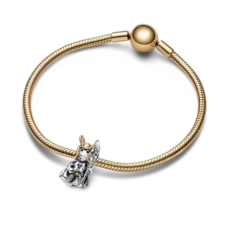 Charm Loki Grün Sterling-Silber Vergoldet