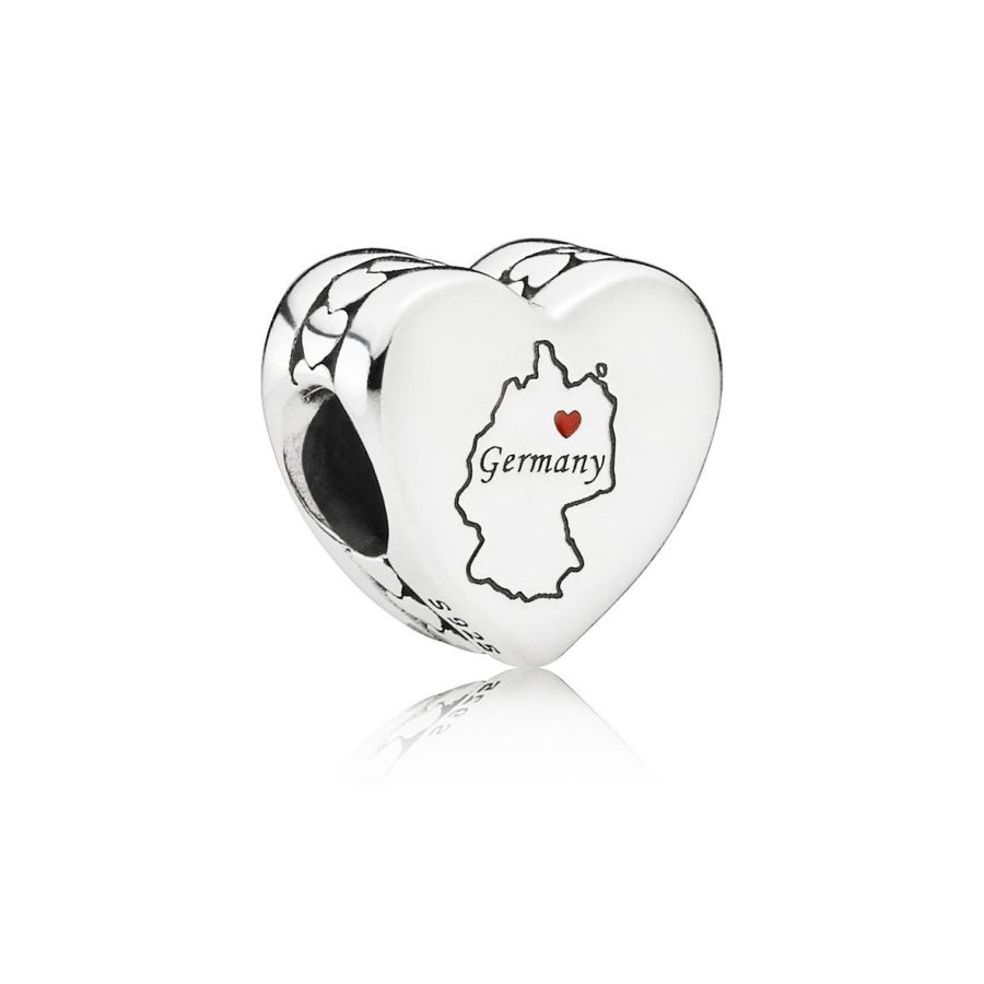 Länder-Charm Germany Sterling-Silber Rot Hauptbild