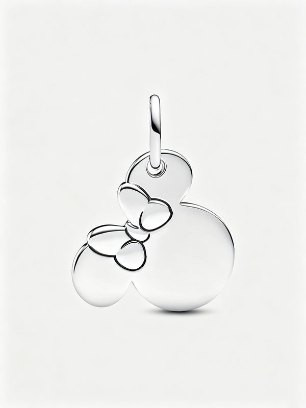 Minnie Maus Gravierbarer Charm-Anhänger Sterling-Silber