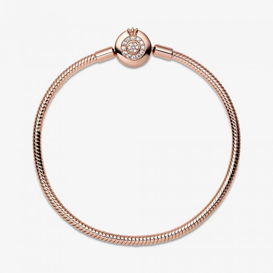 Rose  Schlangen-Gliederarmband Funkelndes Crown O