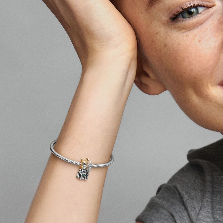 Charm Loki Grün Sterling-Silber Vergoldet Zweitbild