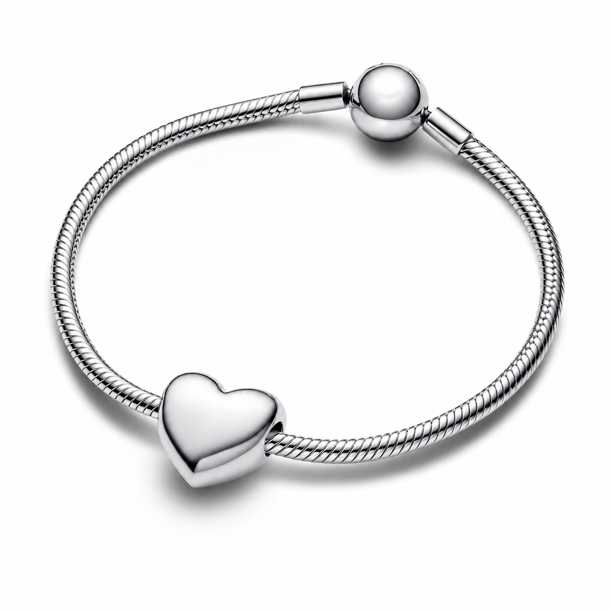 Charm Be Love Gravierbares Großes Herz Silber