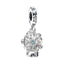 Charm-Anhänger Schneeflocke Schneekugel Sterling-Silber