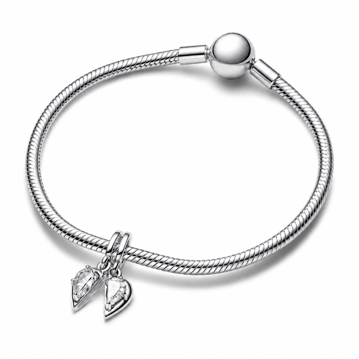 Charm-Anhänger Teilbar Mutter & Tochter Zirkonia Silber