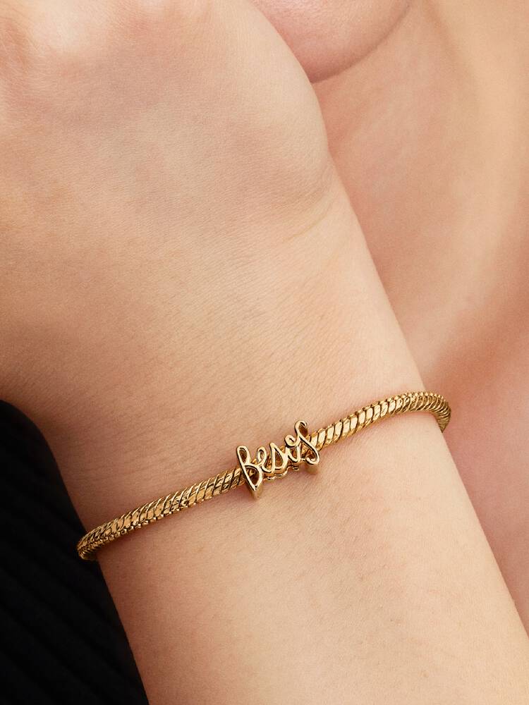 Besos Schrift Charm 14 Karat Vergoldung