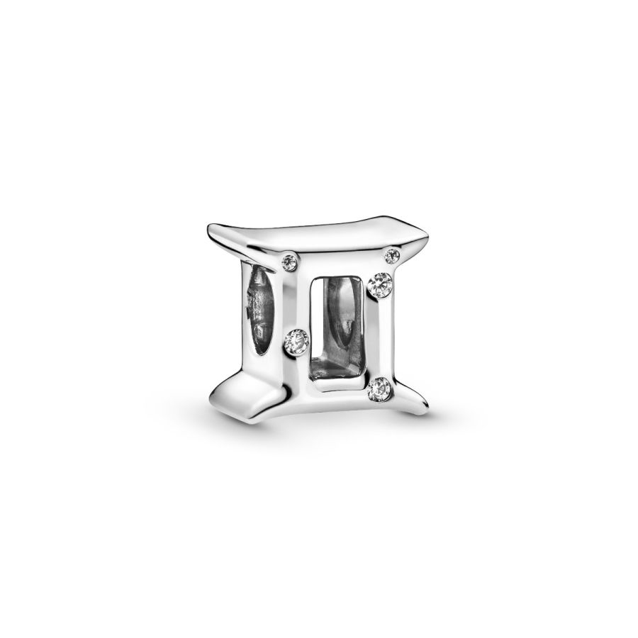 Charm Funkelnde Zwillinge Sterling Silber Hauptbild