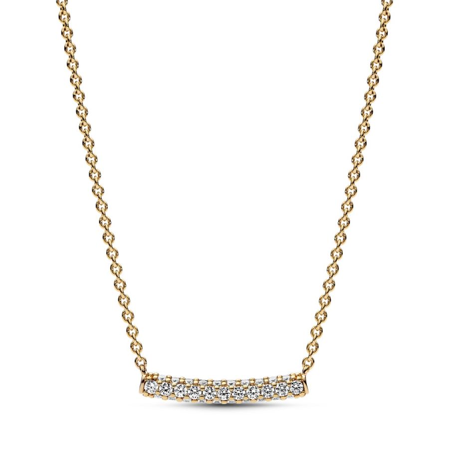 362635C01 Collier-Halskette Einreihige Pavé-Stab 14k Vergoldet Hauptbild